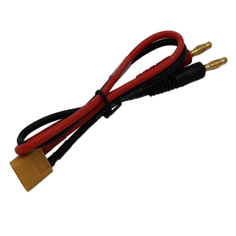 LINSYRC 2pcs XT60 Male Connector to 4MM Bullet Connector Banana Plug RC Battery Charging Cable Adapter with 11.8inch 14AWG Silicone Wire for RC Helicopter Quadcopter Lipo Battery DJI Phantom - Image 2